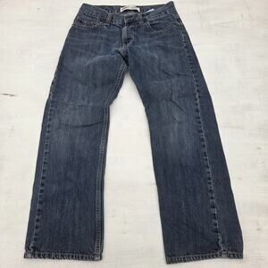 Levi's 505 Jeans Boys Size 14 Reg 27x27 Blue Straight Dark Wash Denim